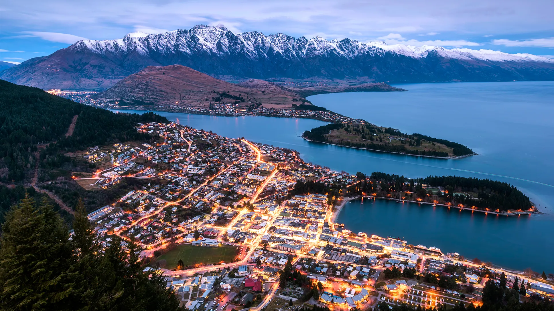 Crown Range after dark: who else is in the South Island van? travel photo